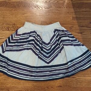 Striped Purple and White Women's Skirt